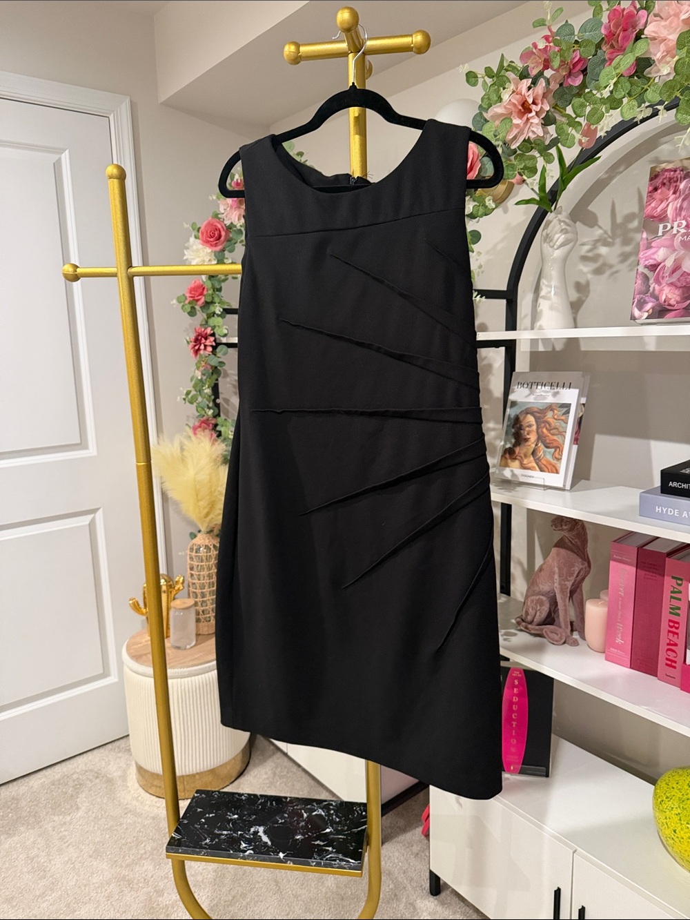 Classic Black Sleeveless Sheath Dress
